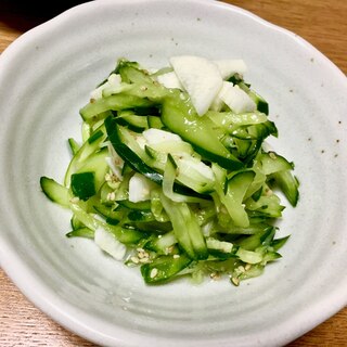 きゅうりと長芋のごま酢和え